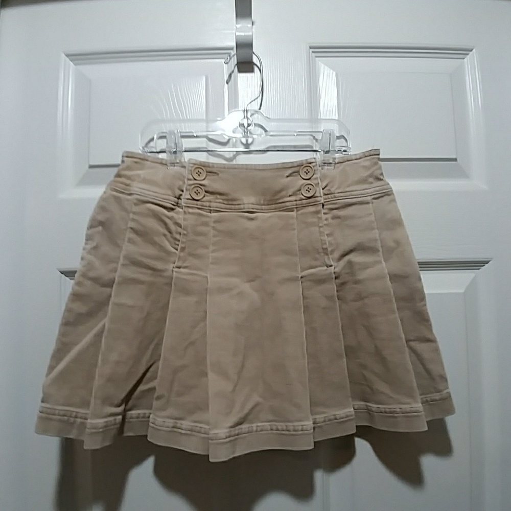Mini Boden Girls Khaki Corduroy Skirt